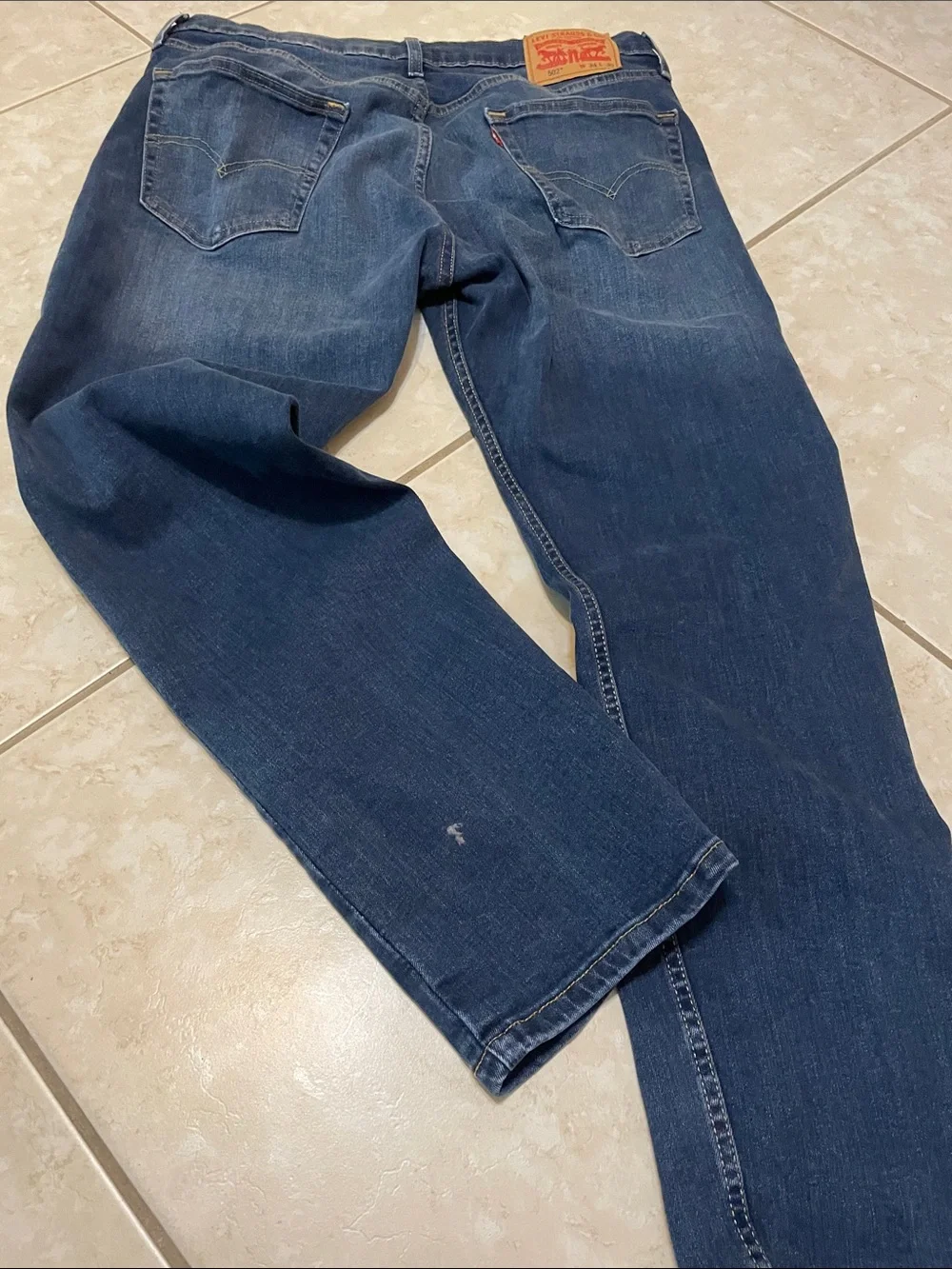 Levi's Men's Straight Jeans in Dark Blue Denim